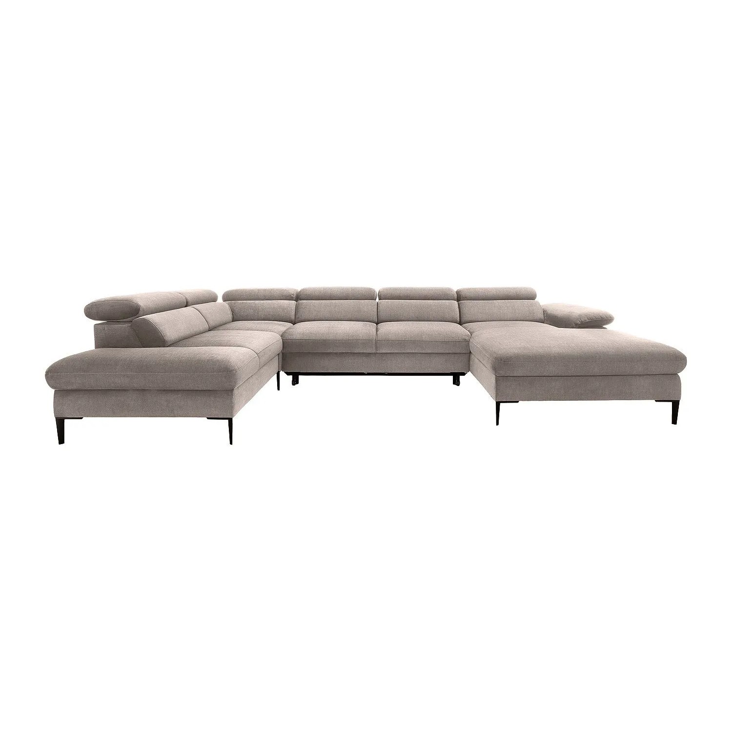 Vente-unique Schlafsofa Sepina Taupe 353 cm
