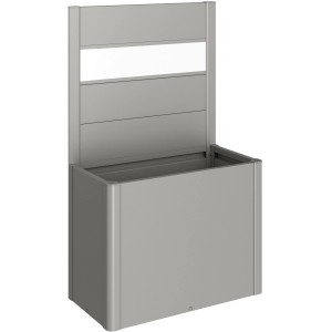 Biohort Belvedere Pflanzbeet Sichtschutz mit Acrylglas, Quarzgrau-Metallic, Größe 100.