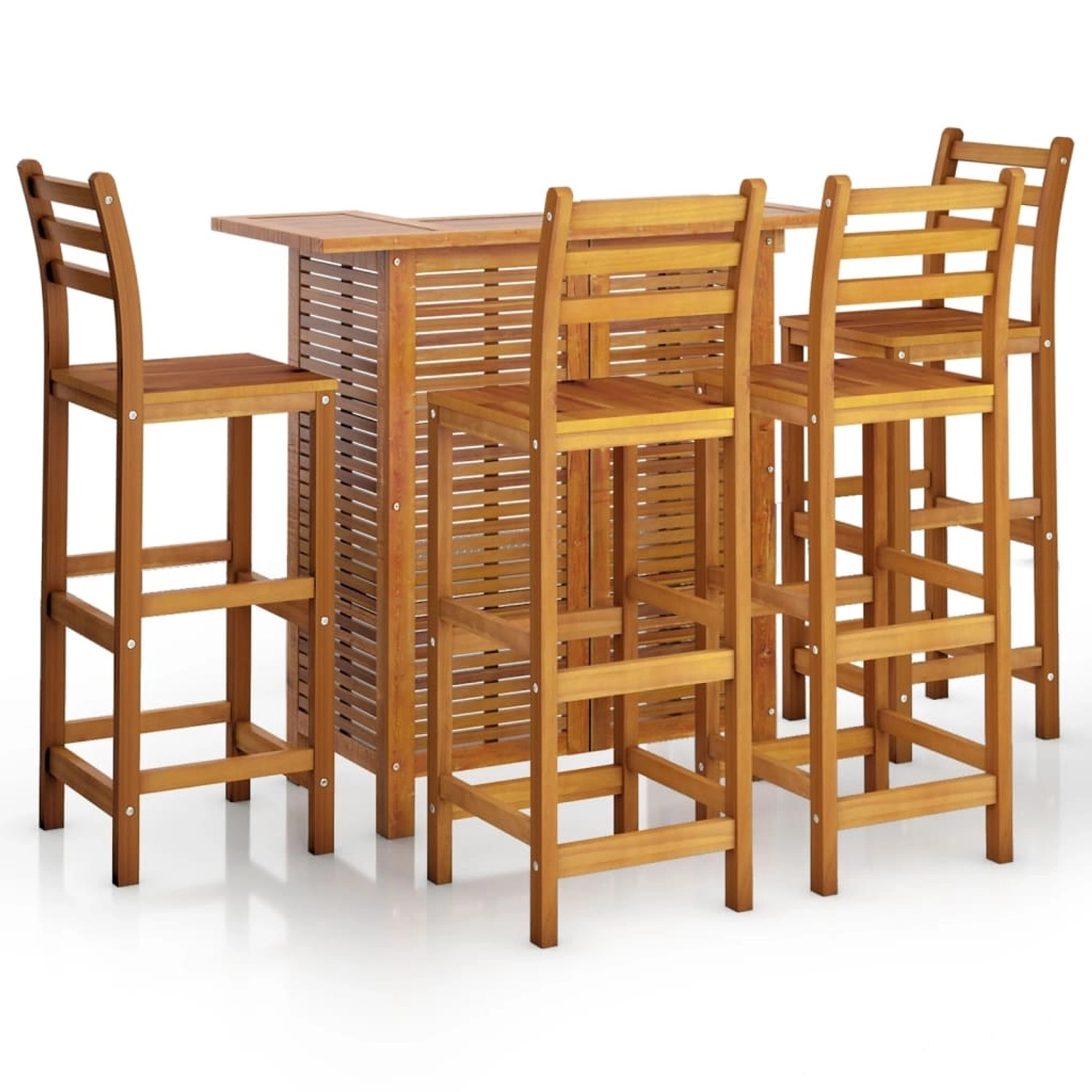 vidaXL 5-Tlg Gartenbar-Set Massivholz Akazie 3115999