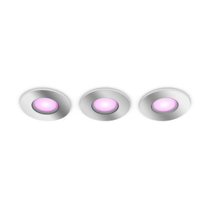 Philips Hue Smart-Einbauspot Xamento White & Color Ambiance Chrom 3er Pack