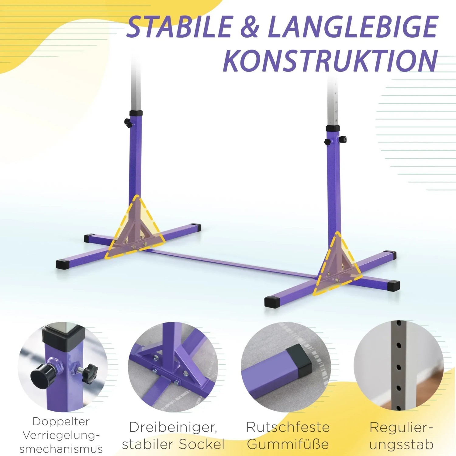 Gymnastikstange Stahl Holz Gymnastikstange Für Kinder - Höhenverstellbare Tanzstange In Rosa Für Zu Hause Gymnastikstange Kinder Indoor