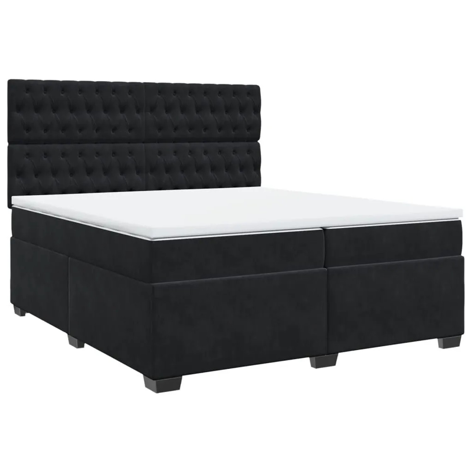 vidaXL Boxspringbett mit Matratze Schwarz 200x200 cm Samt 3291010 günstig online kaufen