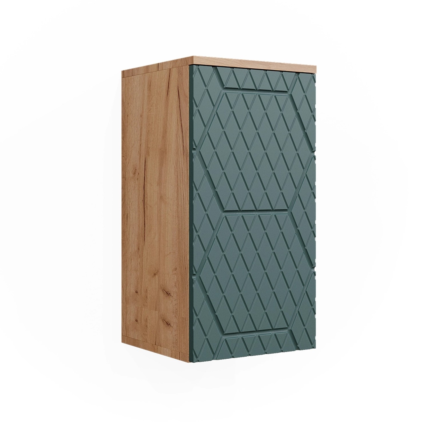 Vicco Hängeschrank Irma, Goldkraft Eiche/Grün, 30 x 59 cm 2 Fächer, Badezim günstig online kaufen