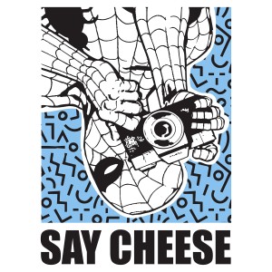 Komar Wandbild Marvel Spider-Man Say Cheese Blue 40 cm x 50 cm