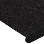 Schwarze VidaXL Stufenmatte, selbstklebend, 65x24,5 cm, Nadelfilz, Set mit 15 Stück.