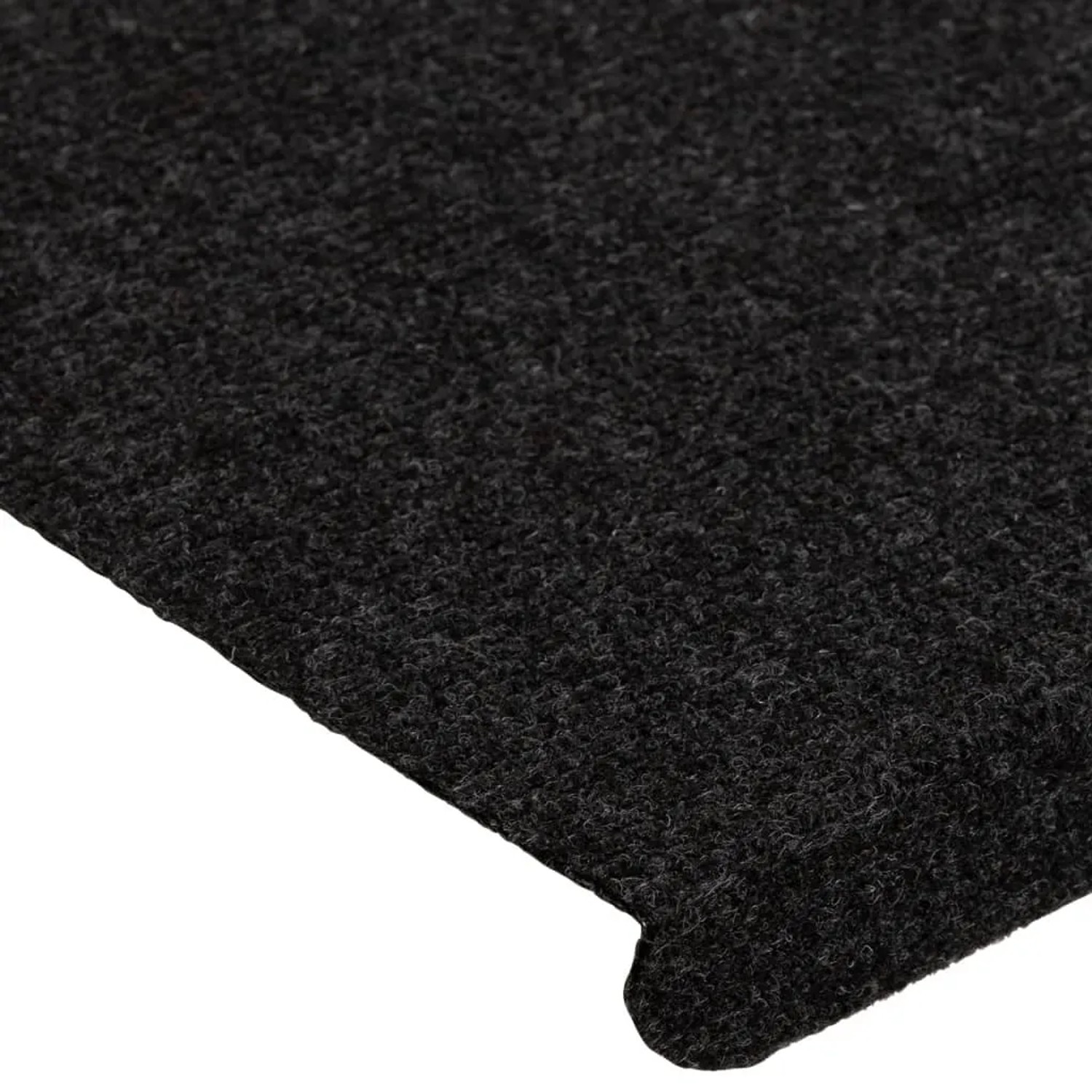 Schwarze VidaXL Stufenmatte, selbstklebend, 65x24,5 cm, Nadelfilz, Set mit 15 Stück.