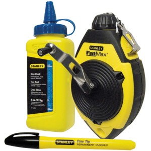Stanley FatMax Schlagschnur-Set mit blauer Kreide und Permanent Marker.