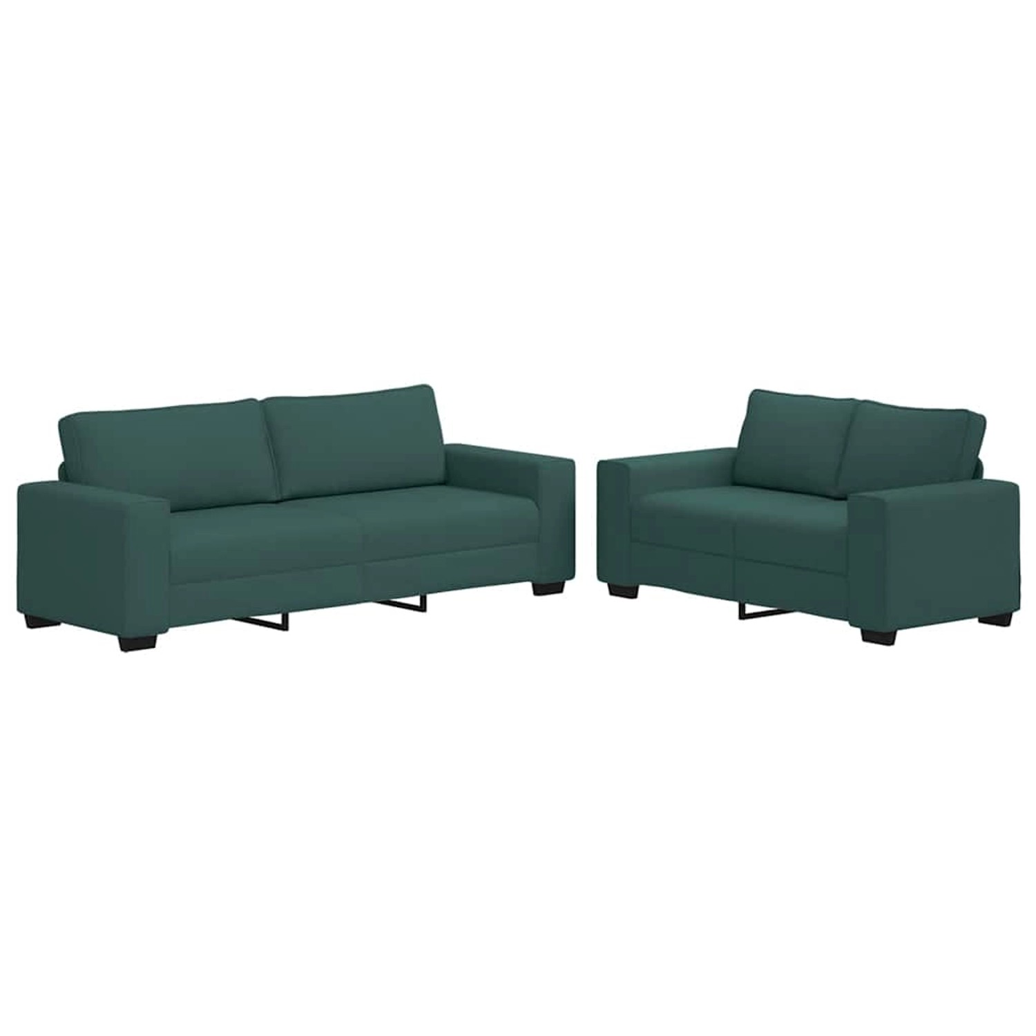 vidaXL 2-Teiliges Sofa-Set mit Kissen Dunkelgrün Stoff 3324736 günstig online kaufen