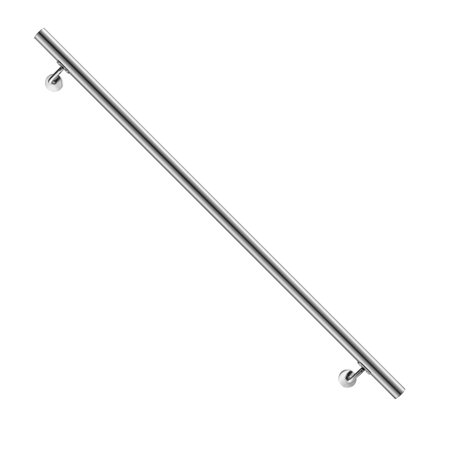 Duschparadies Edelstahl 304 Handlauf Komplettset 180 cm inkl. Halterungen
