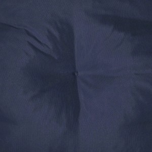 Dunkelblaue Beautissu Flair HL Hochlehner Gartenstuhlauflage, Detailansicht mit Stoffstruktur und stilvoller Heftung.