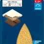 Bosch Expert Schleifblatt C470, 100x150mm, K40, 5 Stück, für Exzenterschleifer.
