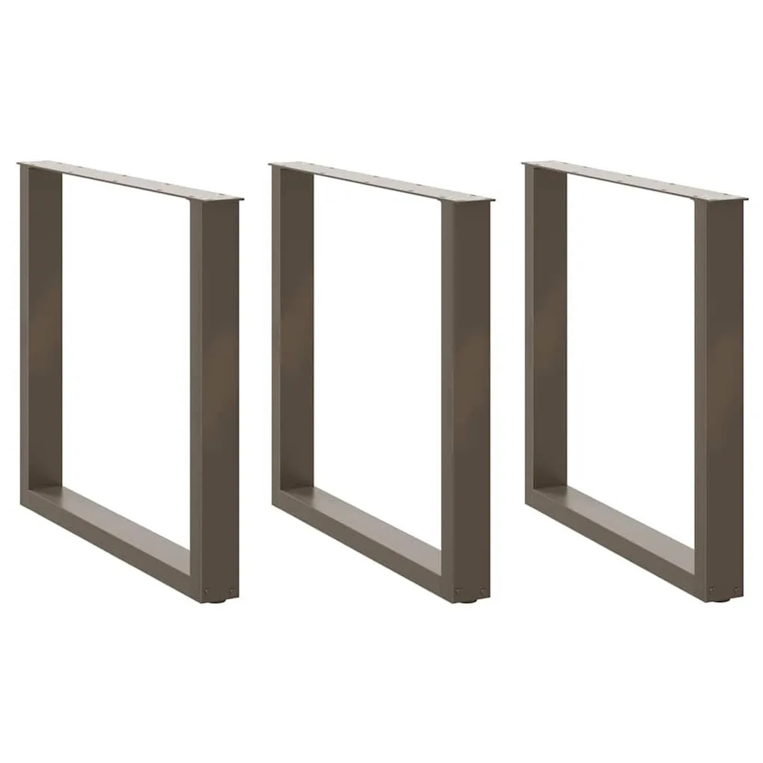 vidaXL Esstischbeine U-Form 3 Stk Naturstahl 80x72-73 cm Stahl 4013207
