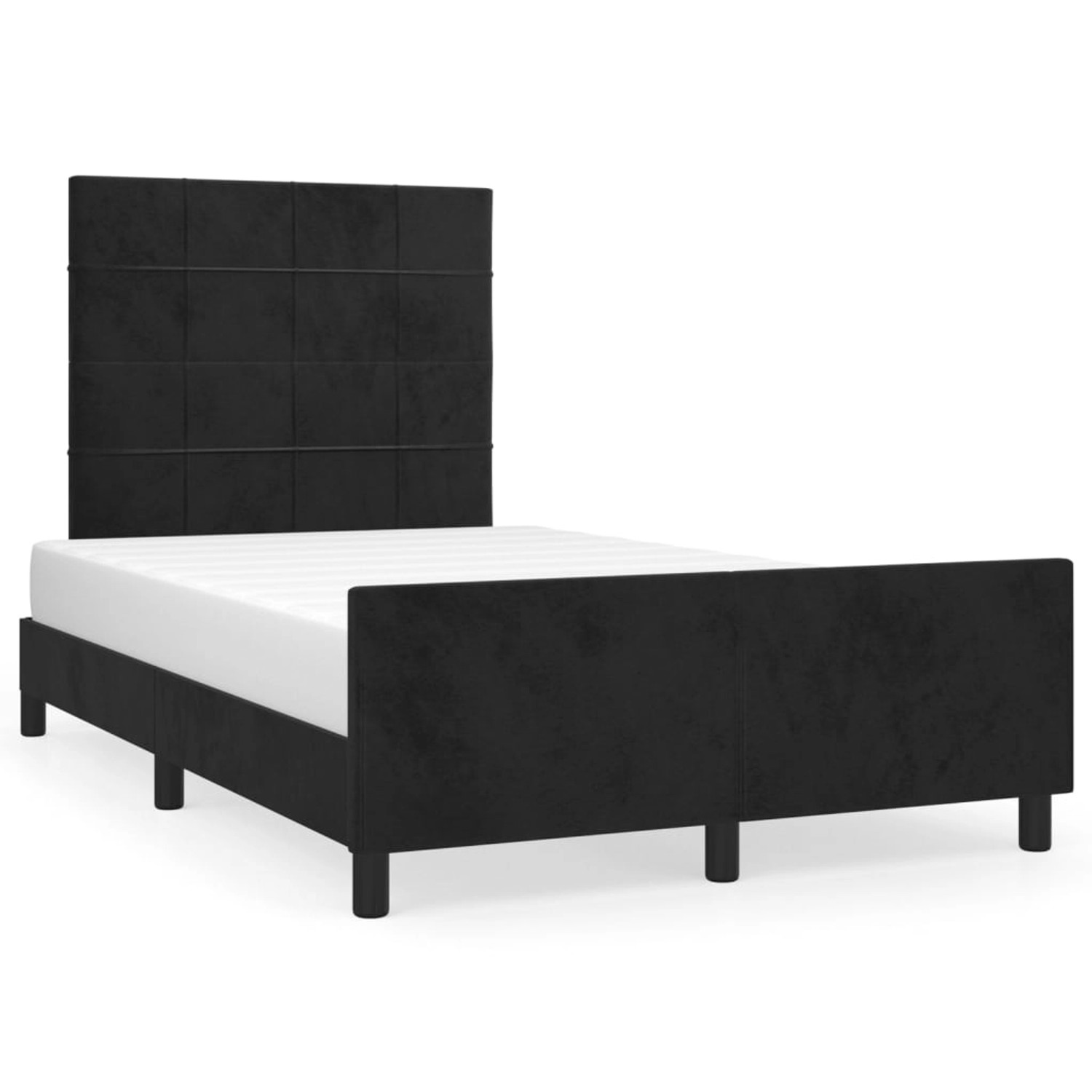 vidaXL Bettgestell ohne Matratze Schwarz 120x200 cm Samt 3125747 günstig online kaufen
