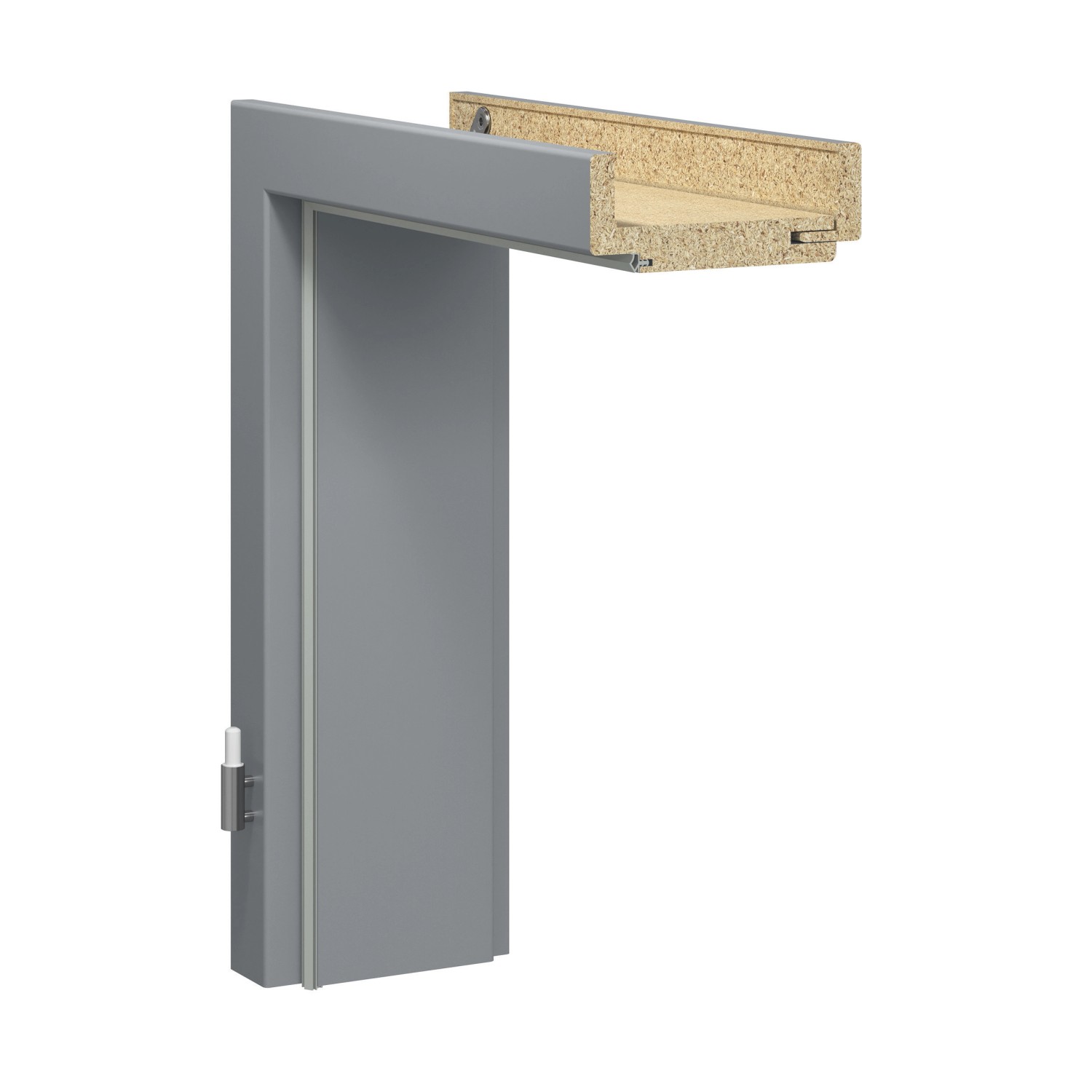 GetaDoor Zarge GLN747 Staubgrau 73,5 cm x 198,5 cm x 29 cm Anschlag R