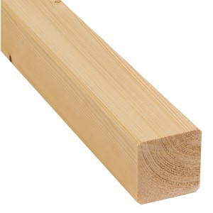 Gehobeltes Rahmenholz Fichte/Tanne, 70x70x2400mm, für den Innenausbau.