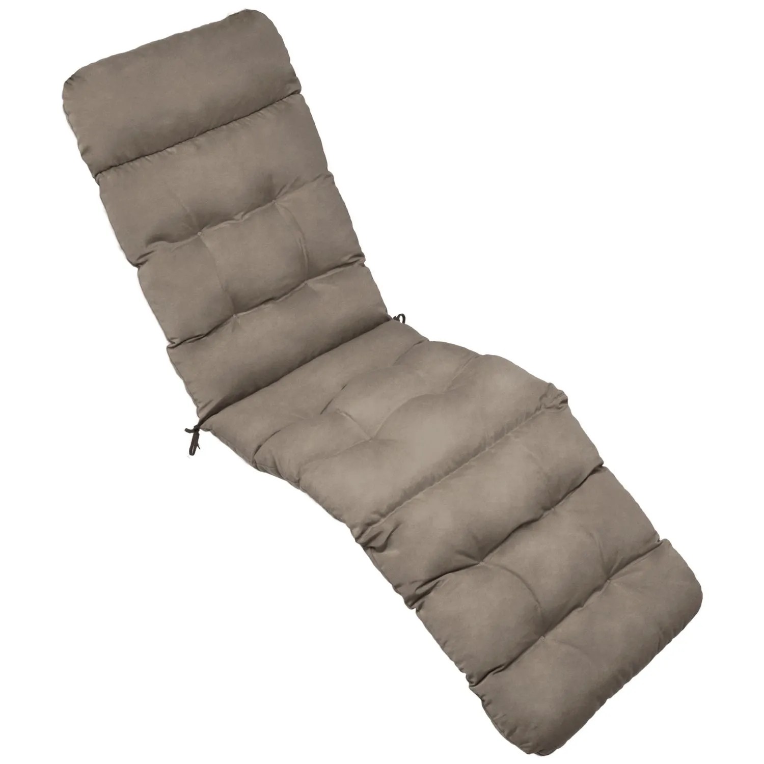 Beautissu Bequeme Liegenauflage Deckchair 200x50x8 cm Taupe