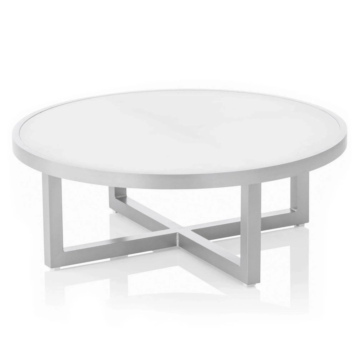 KETTLER Gartentisch Ego Loungetisch mit Glasplatte Kaffeetisch 92 x 92 x 33 cm