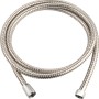 Verchromter Metall-Brauseschlauch, 200 cm lang, flexibel und robust.