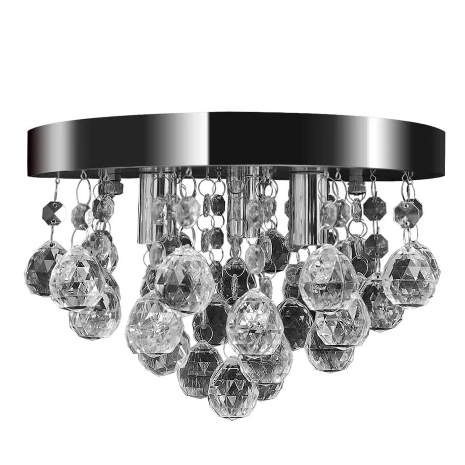 vidaXL Kronleuchter Deckenleuchte Kristall Design Lüster Chrom 240688