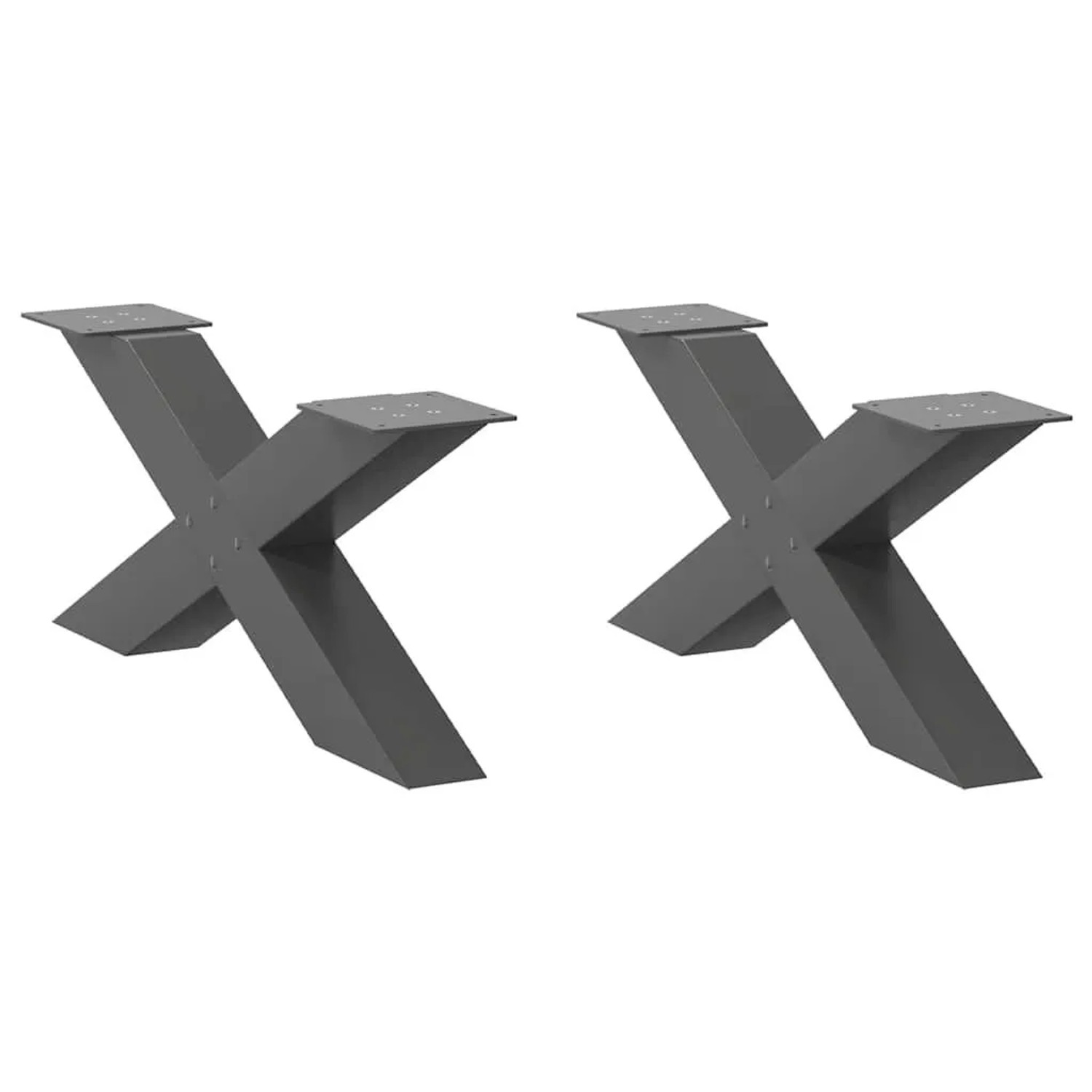 vidaXL Couchtischbeine X-Form 2 Stk Anthrazit 70x30-31 cm Stahl 4012946 günstig online kaufen