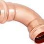 Kupfer Pressbogen, 90 Grad, Ø 28 mm für Kupferrohrleitungen.