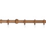 Mydeco Gardinenstange Buche, 160cm, mit Zubehör. Holz-Garnitur für Fensterdekoration.