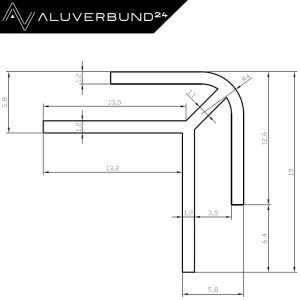 Aluverbund24 100cm Außeneckprofil für Alu Verbundplatte Weiß RAL9016