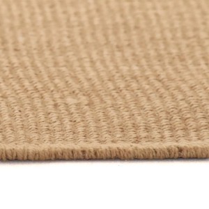 Detailansicht: vidaXL Teppich Jute, 200x300 cm, Naturfaser-Textur.
