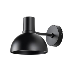Lucande Wandleuchte Wandlampe Innen Mostrid 9639677 Design Modern in Schwarz aus Metall 1-flammig E27 Wohnzimmerleuchte