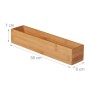 Längliche Bambus Aufbewahrungsbox Natur 38x8x7 cm für Ordnung in Bad, Büro oder Küche.