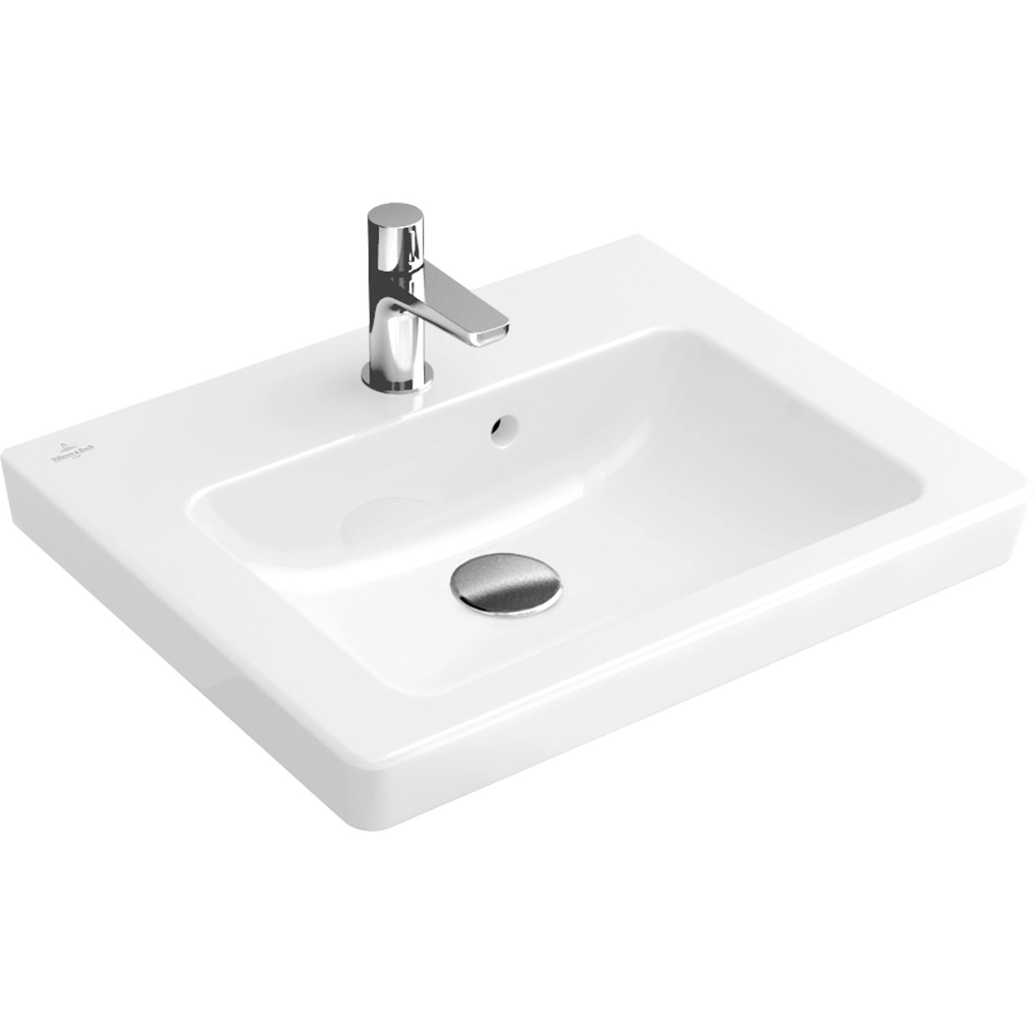 Villeroy & Boch Handwaschbecken Subway 2.0 50 cm Alpinweiß mit Hahnloch