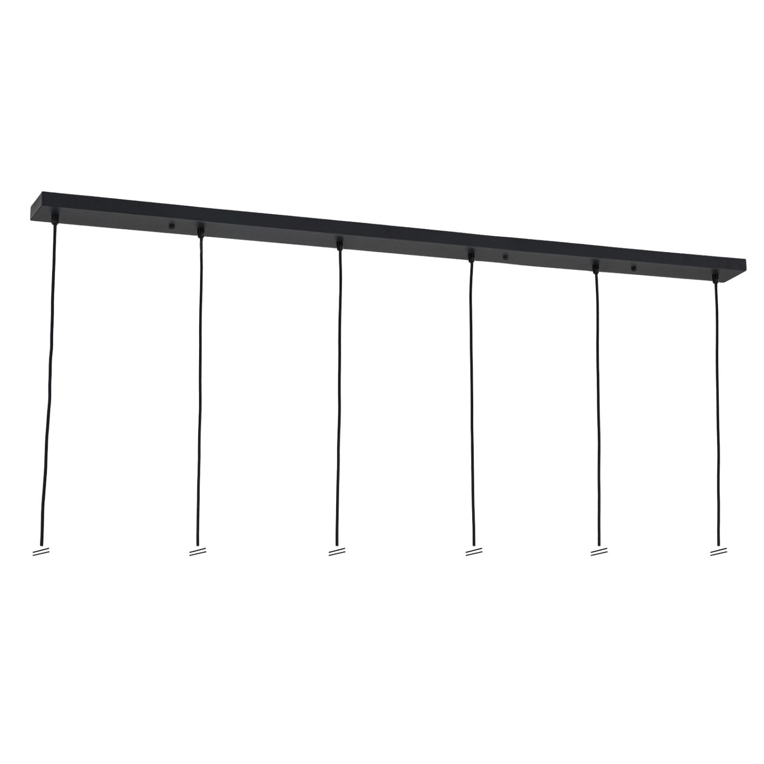 Orion Lightstyle Deckenbaldachin Lampe 6 Auslässe 150 cm x 10 cm Schwarz günstig online kaufen
