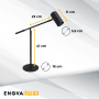 ENOVALITE Tischleuchte GU10 Flexarm Verstellbare Schreibtischlampe Spot Aluminium Leseleuchte Schwarz Max. 35W_5