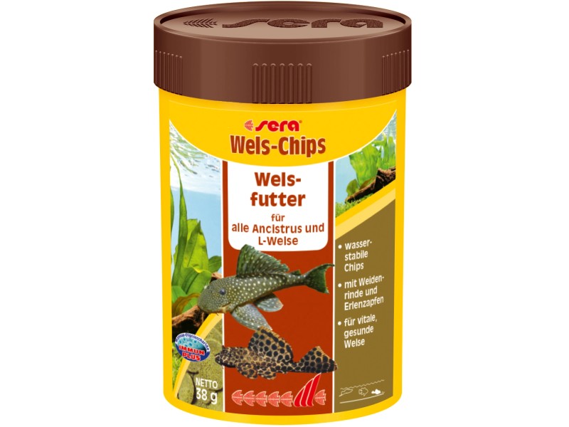 sera Wels-Chips nature 1ltr, tabletten visvoer