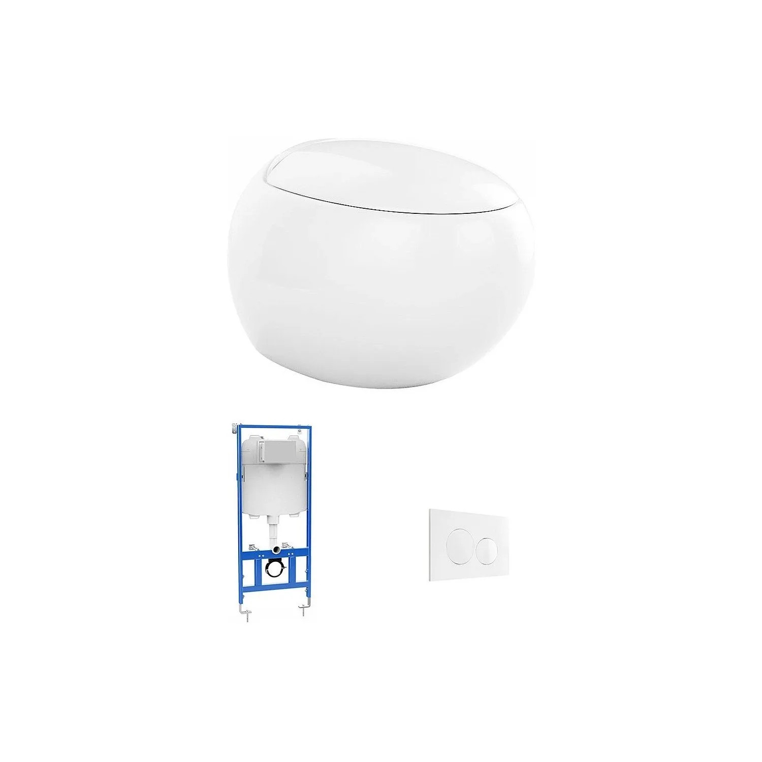 Vente-unique Hänge Wc Huro Weiß 40 cm