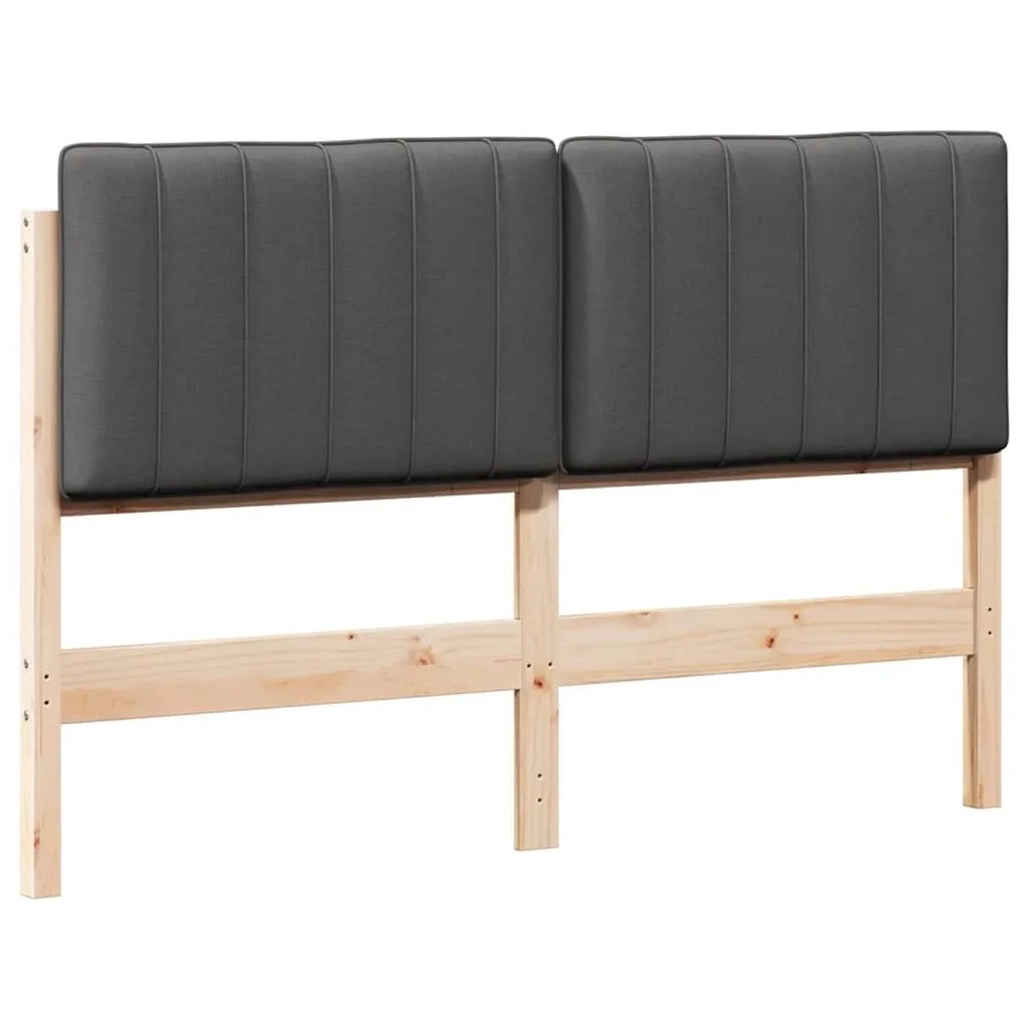 vidaXL Gepolstertes Kopfteil mit Kopfteil Braun und Dunkelgrau 135 cm 880184