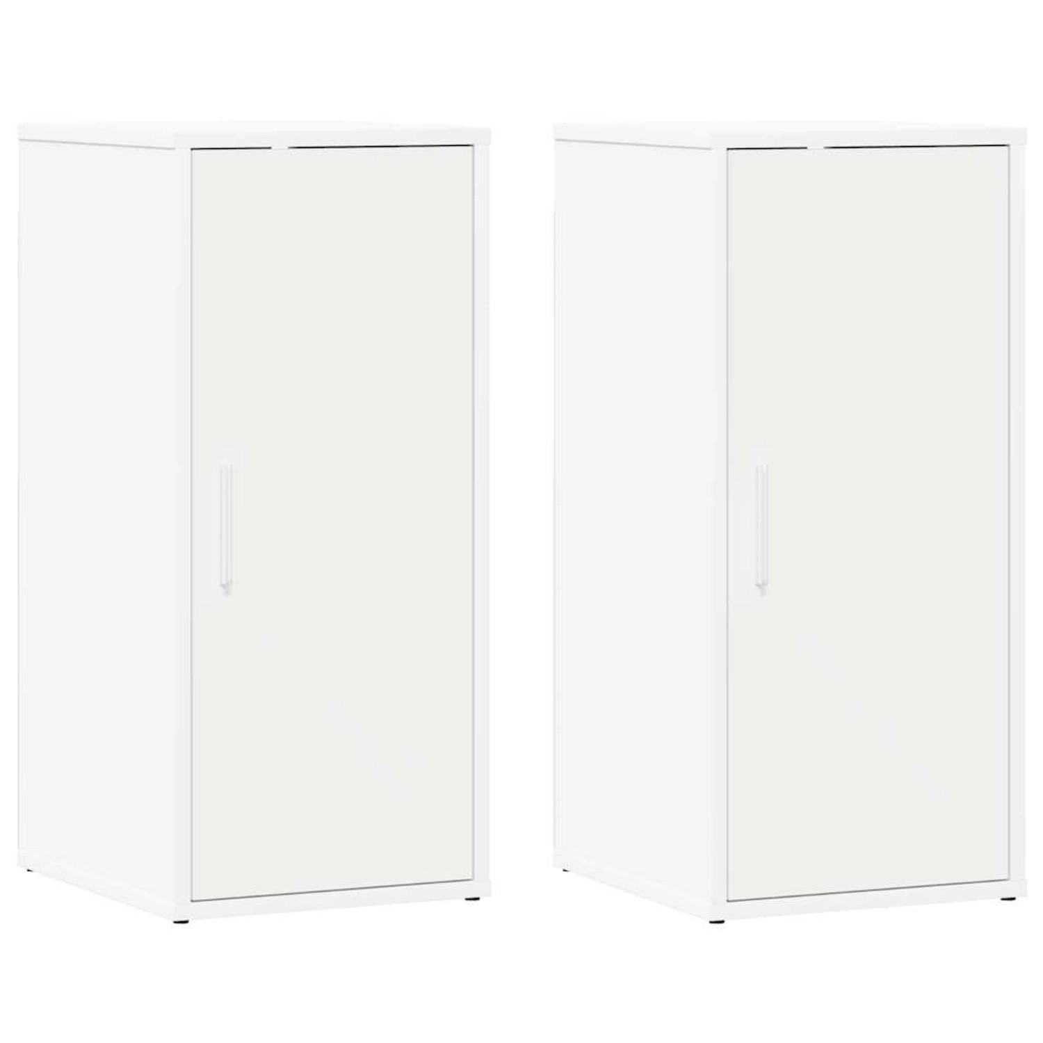 vidaXL Schuhschränke 2 Stk Weiß 32x35x70 cm Holzwerkstoff 808955 günstig online kaufen