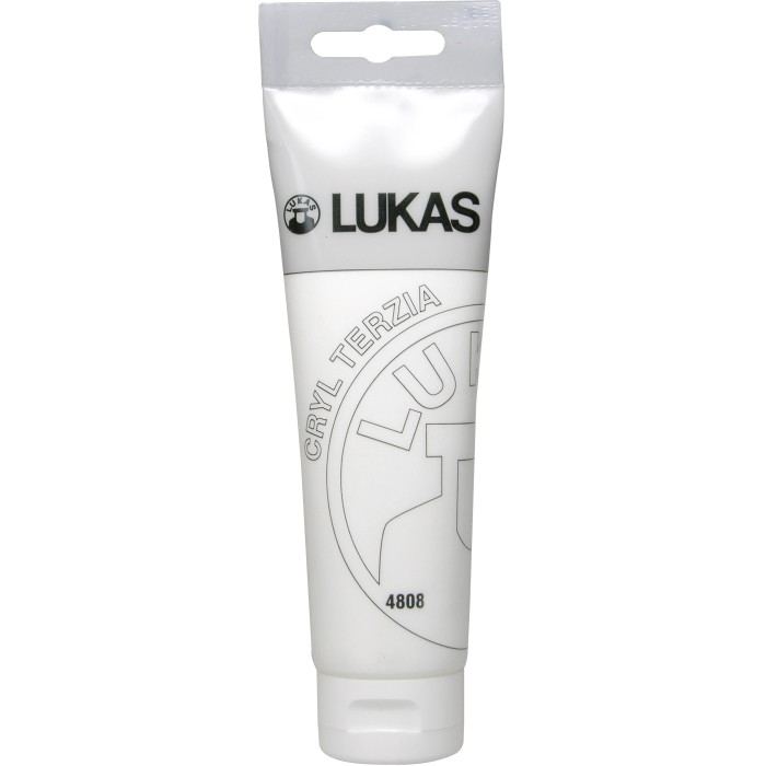 LUKAS CRYL Studio Acrylfarbe 125 Ml – Premium-Qualität, Tagesleuchtfarbe Reflexweiß, Für Künstler