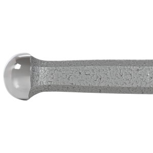 Picard Fausthammer 40 mm: grauer, hammerschlag-lackierter Kopf mit polierter, hochrund-gewölbter Bahn.