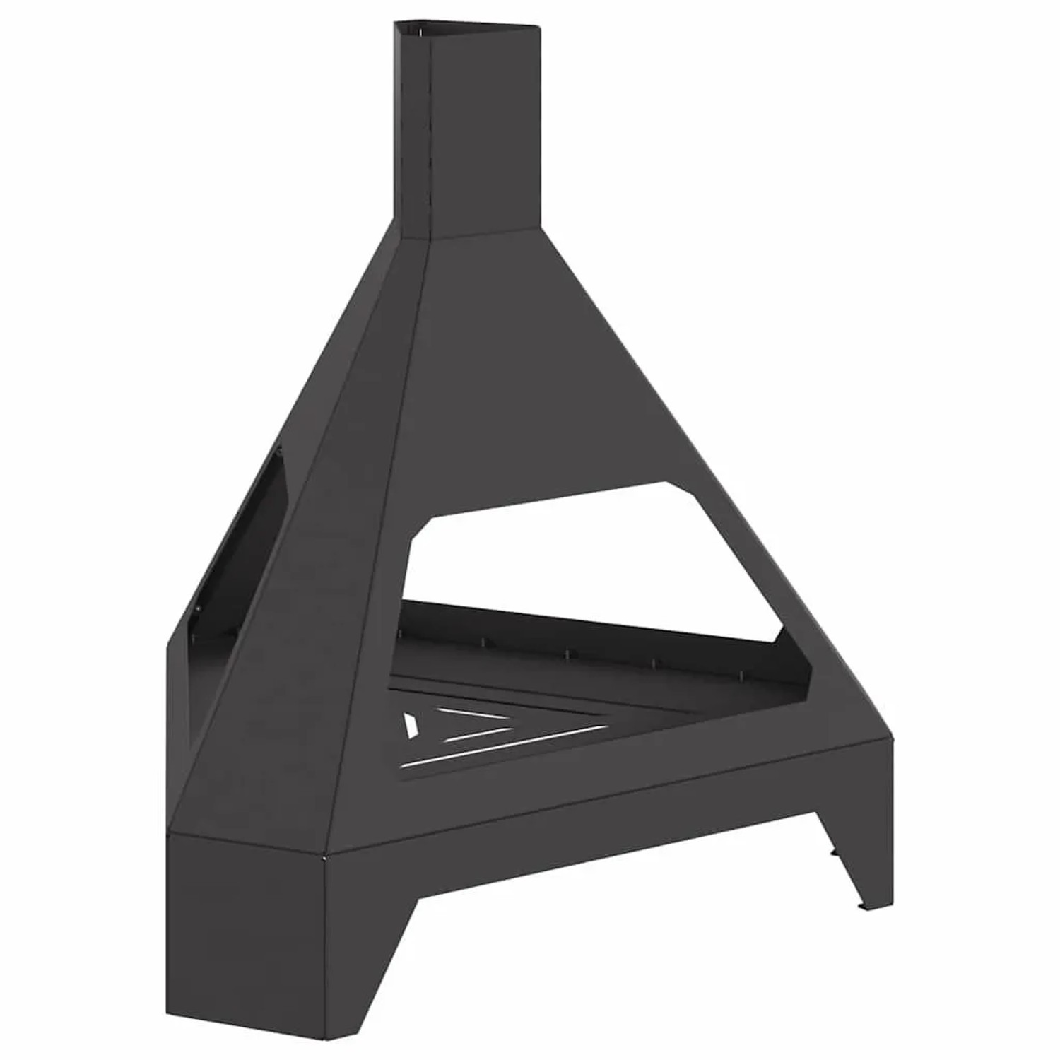 vidaXL Feuerstelle Schwarz 50 x 43 x 52 cm Stahl 858950