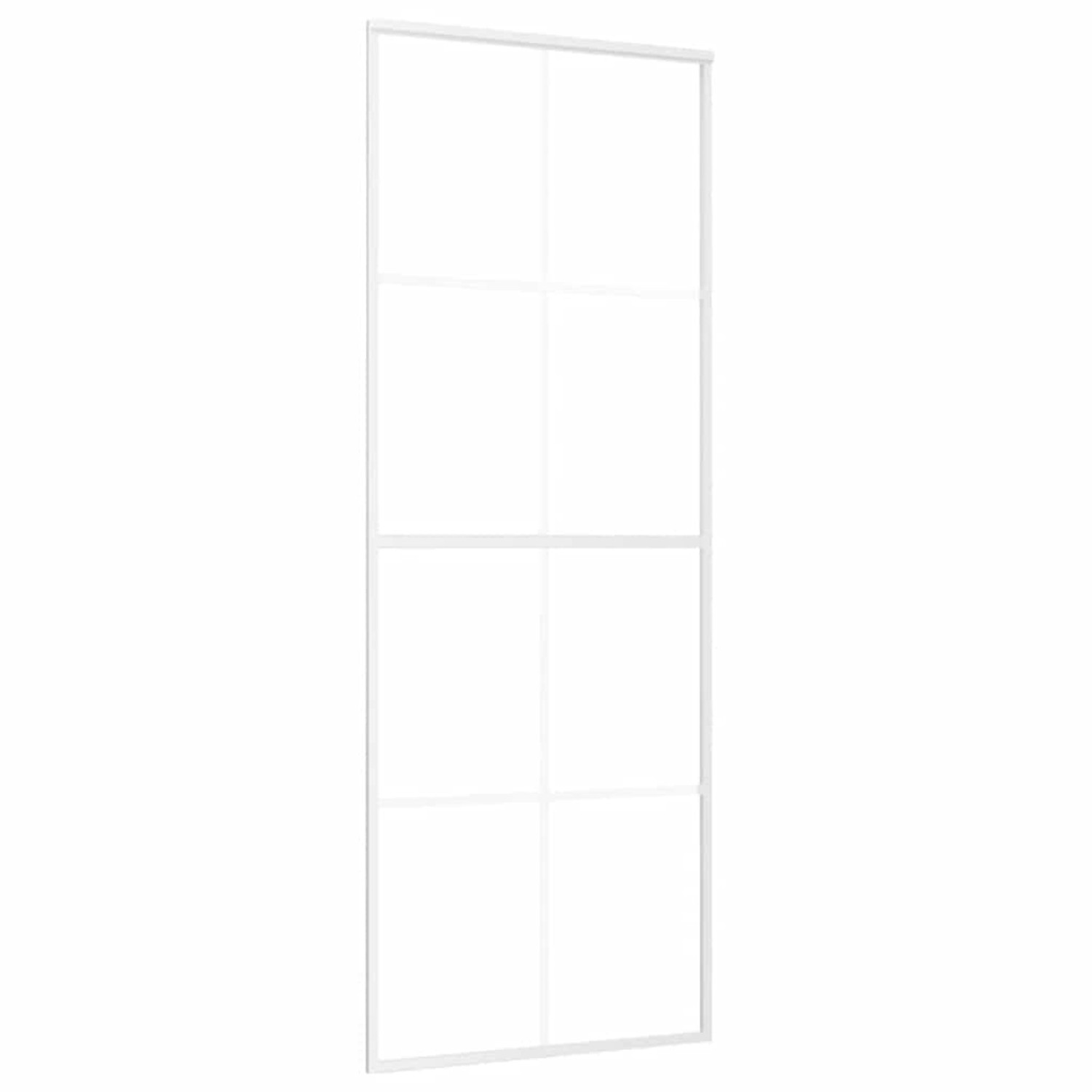 vidaXL Schiebetür ESG-Glas und Aluminium 76x205 cm Schwarz 151668