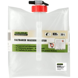 Calima faltbarer Wasserkanister, 20 l, mit Zapfhahn für Autoanhänger.