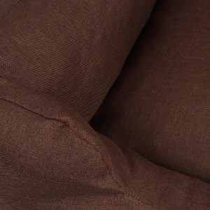 Detailaufnahme: Braunes Knuffelwuff Hundebett Lotte Velours, Größe M-L, 85x63cm.