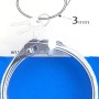 Silberner Conacord Warenring aus Stahl, 3 mm Durchmesser, auf blauer Verpackung. Vielseitig nutzbar.
