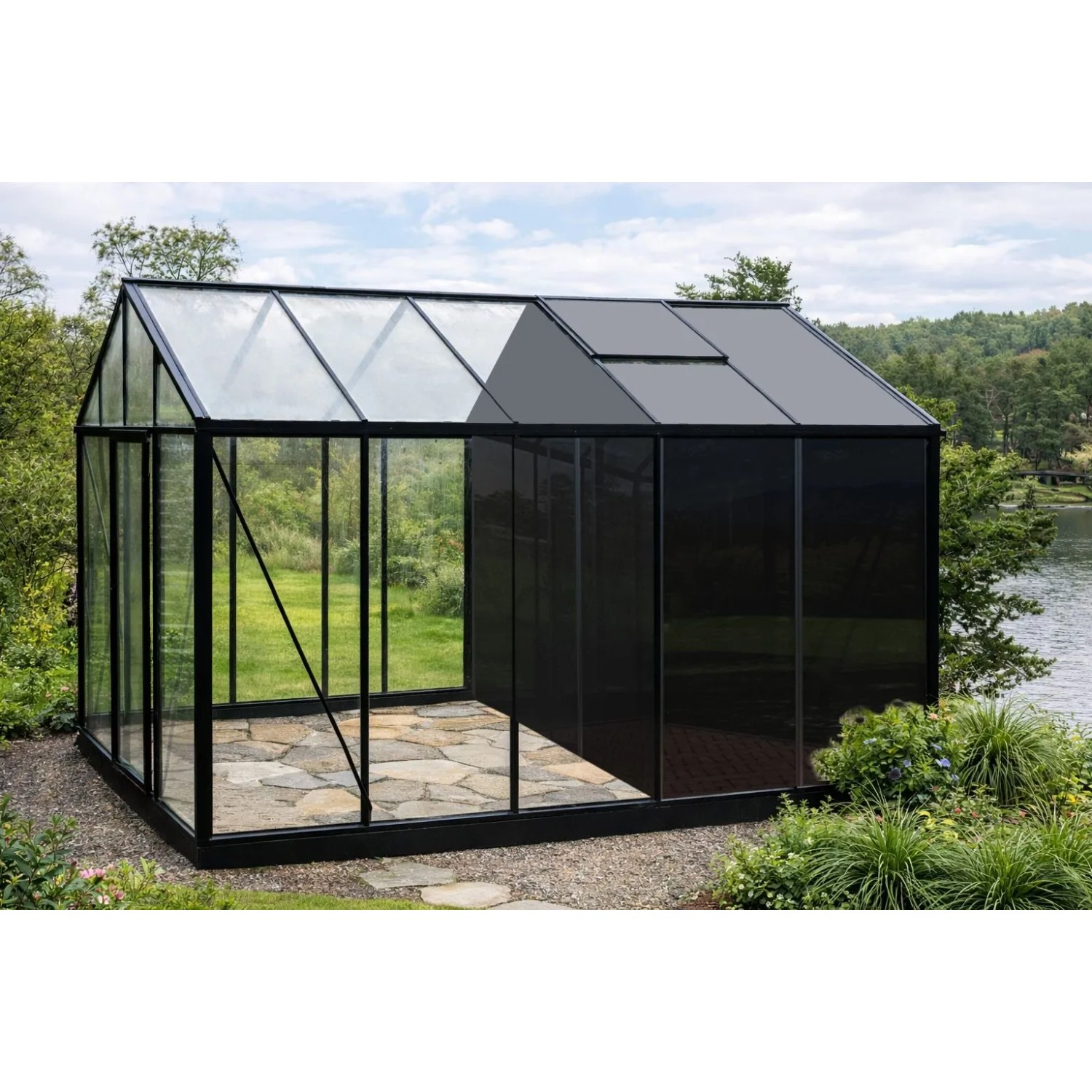 Bloomcabin Premium-Qualität Gewächshaus Klassik mit Mittlerem Integriertem Stauraum GHCMS4