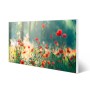Banjado Magnettafel 78x37cm Magnetwand  Weiß Aus Metall Magnetpinnwand Pinnwand Inkl. 4 Magnete Motiv Waldmohn_2