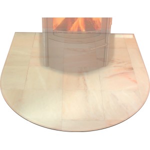 Hark Glasbodenplatte Groß mit Facettenschliff für Kaminöfen, Bodenschutz.