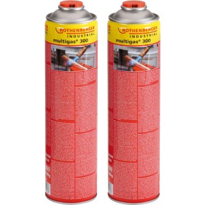 2er-Pack Rothenberger Multigas 300, Gasgemisch aus Propan und Butan.