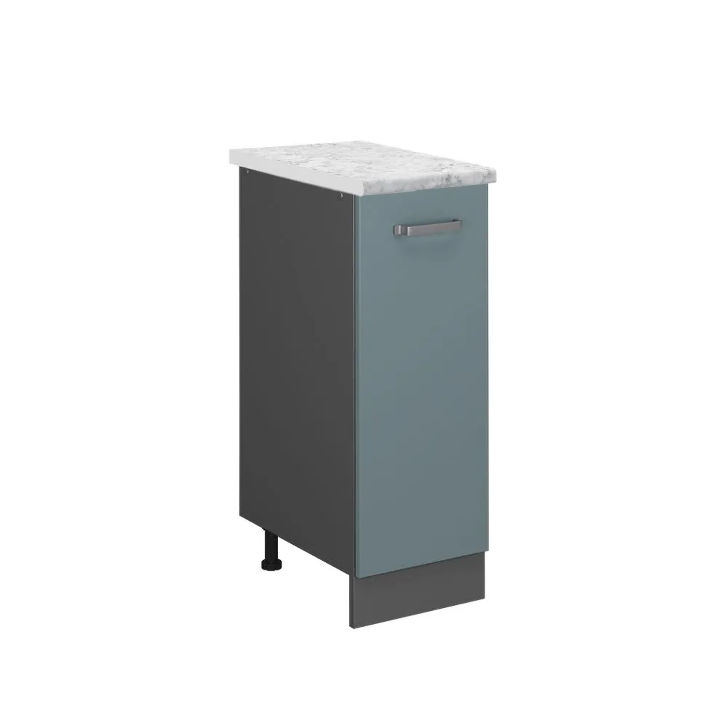 Vicco Apothekerschrank R-Line Blau-Grau Anthrazit 30 cm AP Marmor