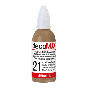 Decomix Universal Abtönkonzentrat Oxyd-Terrabraun, 20ml Flasche.
